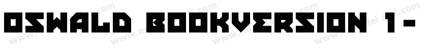 Oswald BookVersion 1字体转换